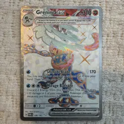 Pokemon Greninja EX 198/167 Twilight Masquerade Ultra Rare Holo Full Art English - Image 1