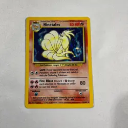 Pokemon Ninetales 12/102 Base Set Holo Rare WotC 1999 TCG Shadowed - Image 1
