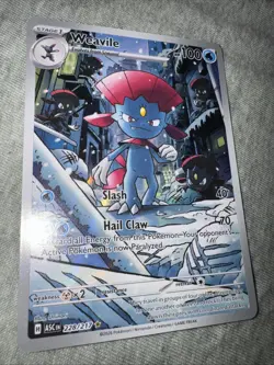 Pokemon Weavile 228/217 ASC Secret Rare Full Art Holo Stage 1 100 HP EN NM - Image 1