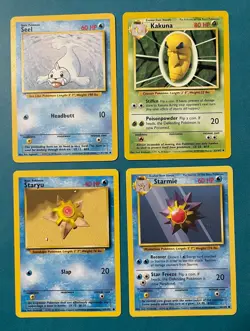 Pokemon TCG: Base Set Lot with Seel, Regular, English, LP (4 Cards) - Image 1