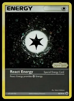 Pokemon Card - React Energy Legend Maker 82/92 Reverse Holo Stamped - Image 1
