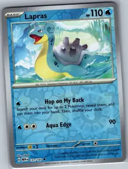 Lapras 131/165 Reverse Holo SV: Scarlet & Violet 151 - Pokemon Card - NM - Image 1
