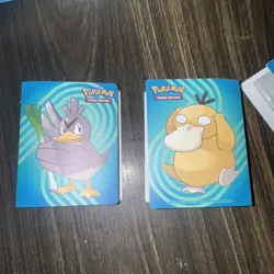 POKEMON JOURNEY TOGETHER MINI PORTFOLIO/BINDER HOLDS 60 CARDS FARFETCH’D PSYDUCK - Image 1