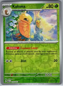 Kakuna 014/165 Reverse Holo SV: Scarlet & Violet 151 - Pokemon Card - NM - Image 1