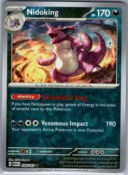 Nidoking 034/165 Reverse Holo SV: Scarlet & Violet 151 - Pokemon Card - NM - Image 1