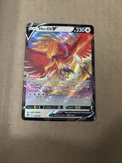 Pokemon TCG Ho-Oh v Sword & Shield Silver Tempest Holo Ultra Rare Card 140/195 - Image 1