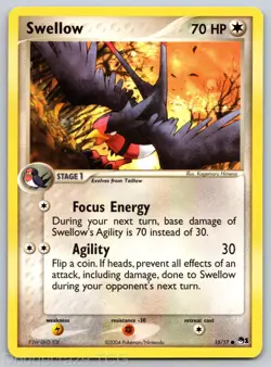 Swellow 15/17 Common POP Series 1 Pokemon NM - Image 1