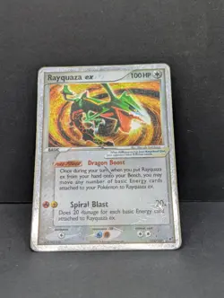 Rayquaza ex 102/107 Deoxys Holo Ultra Rare Pokemon TCG Nintendo Vintage - Image 3