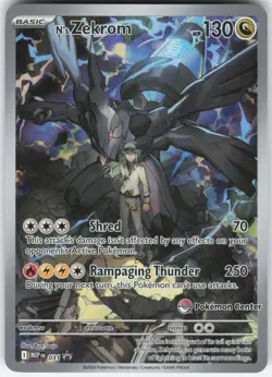 N'S ZEKROM POKEMON CENTER EXCLUSIVE 031 HOLO ME: MEGA EVOLUTION PROMO POKEMON NM - Image 1