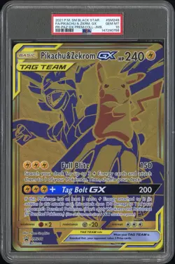 PSA 10 POKEMON SM BLACK STAR JUMBO PROMO #SM248 FULL ART/PIKACHU & ZEKROM GX - Image 1