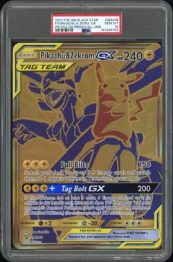 PSA 10 POKEMON SM BLACK STAR JUMBO PROMO #SM248 FULL ART/PIKACHU & ZEKROM GX - Image 3