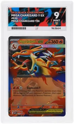 Mega Charizard Y EX Black Star Promo #030 Ace Graded Mint 9 OC 🔥🔥🔥 Pokemon - Image 1