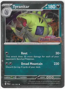 Tyranitar Paldea Evolved STAMP 114/198 Promo Pokemon TCG NM - Image 1