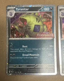 Paldea Evolved Promo Tyranitar 135/193 Stamp PAL 135/193 Pokemon - Image 2