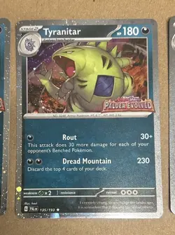 Paldea Evolved Promo Tyranitar 135/193 Stamp PAL 135/193 Pokemon - Image 3