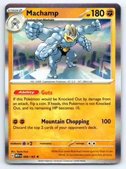 Pokemon Machamp SV: Scarlet & Violet 151 (MEW) Rare Holofoil 068/165 NM - Image 1