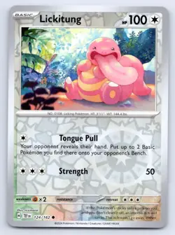 Pokemon Lickitung Temporal Forces TEF C REVERSE HOLO 124/162 NM - Image 1