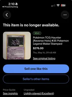 Pokemon Haunter Reverse Holo #35 Pokemon Legend Maker Stamped ✨🔥SHIPS FAST📈 - Image 2