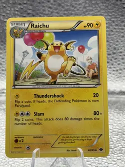 Pokemon TCG Next Destinies Raichu 40/99 Uncommon - Image 1