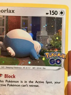 ERROR BLEED BURP SWIRL 🌀 Snorlax 055/078 Cosmo Promo Holo Pokemon GO NM-LP 2 - Image 2