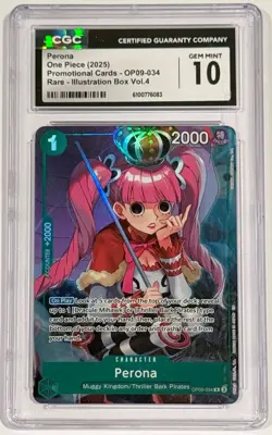 2025 One Piece Perona OP09-034 Illustration Box Vol.4 English CGC 10 Gem Mint - Image 1