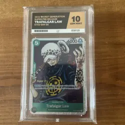 1st Edition Trafalgar Law ST02-009 SR Super Pre Release One Piece TCG - Image 1
