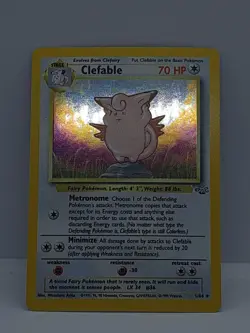 Clefable 1/64 Unlimited Holo Rare Jungle Pokemon Card 1999 - Image 2