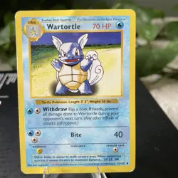 Pokemon TCG Wartortle Base Set Shadowless Uncommon Card 42/102 MP - Image 1
