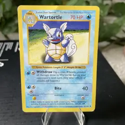Pokemon TCG Wartortle Base Set Shadowless Uncommon Card 42/102 MP - Image 5