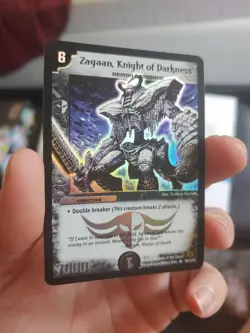 2004 Duel Masters Trading Card Zagaan Knight of Darkness s6/S10 Holo Foil, LP - Image 1