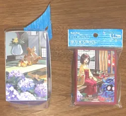 Pokemon Center Japan Card Sleeves & Deck Box Case Erika's Holiday New - Image 2