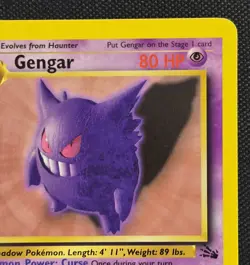 Gengar 20/62 Rare Fossil Unlimited Pokemon Card - Image 3