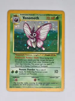 Venomoth No Set Symbol ERROR - 13/64 Holo Unlimited Jungle Pokemon Card - Image 1