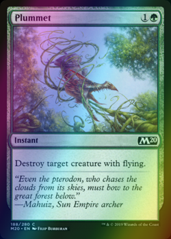 x1 FOIL Plummet MTG 188/280 M20 M/NM 1x - Image 1