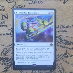 Leonardo's Technique x1 - MTG TMNT Teenage Mutant Ninja Turtles - NM - Image 1