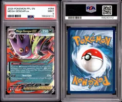 2025 POKEMON PFL EN-PHANTASMAL FLAMES #056 MEGA GENGAR EX PSA 9 - Image 3