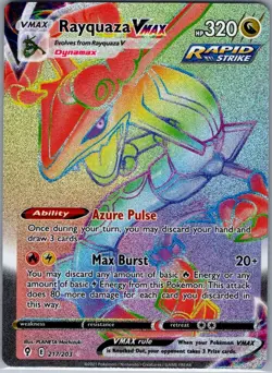 Rayquaza VMAX (Secret) 217/203 SWSH07: Evolving Skies - Pokemon Card - NM - Image 1