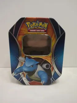Pokemon 2014 EX Power Trio Tin Blastoise EX Tin Only Pre-owned Tin Only No Cards - Image 1