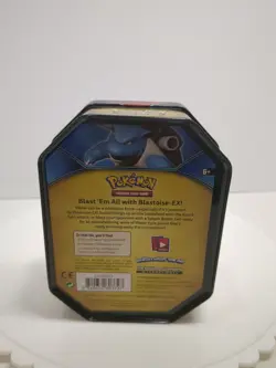 Pokemon 2014 EX Power Trio Tin Blastoise EX Tin Only Pre-owned Tin Only No Cards - Image 3
