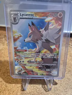 Pokemon SV09 Journey Together Lycanroc 166/159 Illustration Rare NM - Image 1