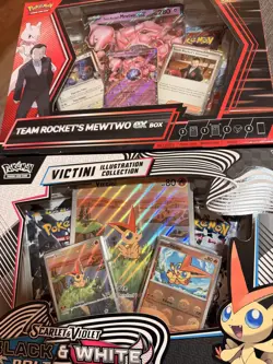 Pokemon - Team Rocket's Mewtwo ex Box and Unova Victini Illustration Collection - Image 1