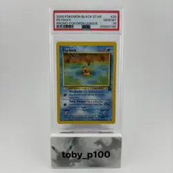 Pokemon Psyduck 20 Black Star Promo Pokemon League #20 2000 - PSA 10 - Image 1