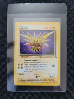 Pokemon fossil red logo 3rd print 1999 2000 Zapdos 30/62 - Image 3