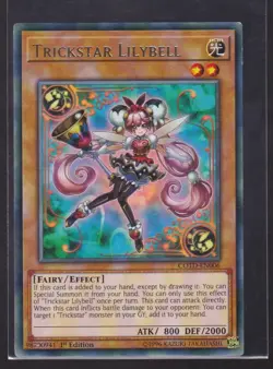 COTD-EN006 Trickstar Lilybell Rare Unlimited Edition Yugioh Card TCG Trading - Image 1