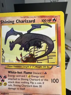 Shining Charizard Neo Destiny MP Holo Card 107/105 Unlimited Pokemon TCG - Image 2