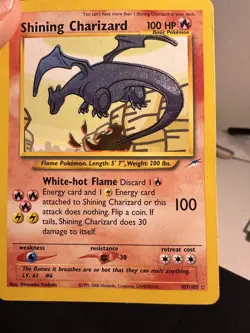 Shining Charizard Neo Destiny MP Holo Card 107/105 Unlimited Pokemon TCG - Image 5