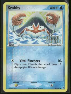 Krabby 54/100 Reverse Holo - Pokemon TCG Crystal Guardians - Image 1