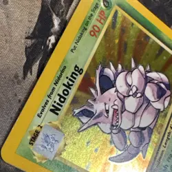 Nidoking Pokemon Base Set Unlimited 11/102 Nm/Lp+ Holo - Image 5