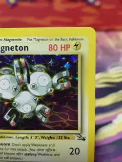 Pokemon TCG Magneton 1st Edition Fossil Holo Rare LP/NM Condition Vintage Wotc - Image 4