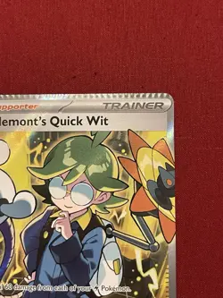 Pokemon TCG Clemont's Quick Wit 229/191 Full Art Holo Ultra Rare Crimp Error - Image 3